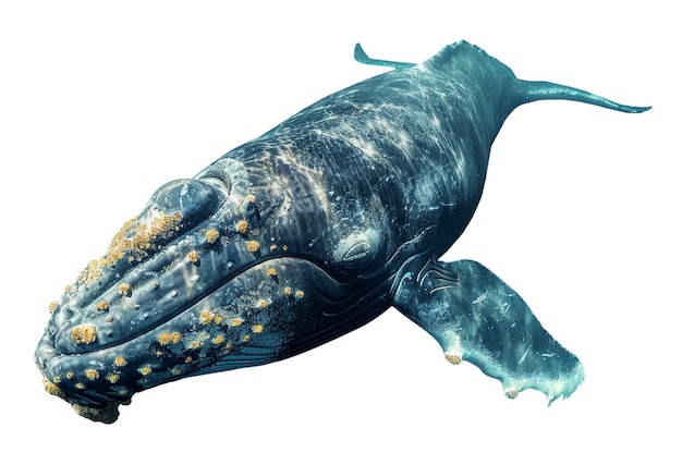 Free PSD view of aquatic whale