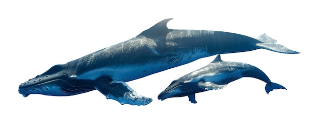 Free PSD view of aquatic whale