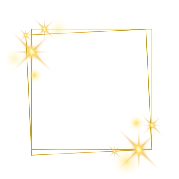 Free PSD view of bright yellow stars frame