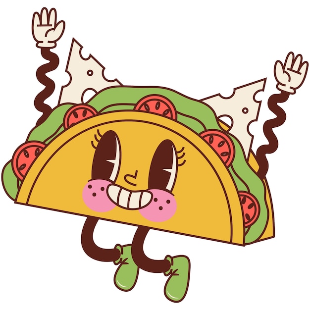 Free PSD view of cartoon mexican food