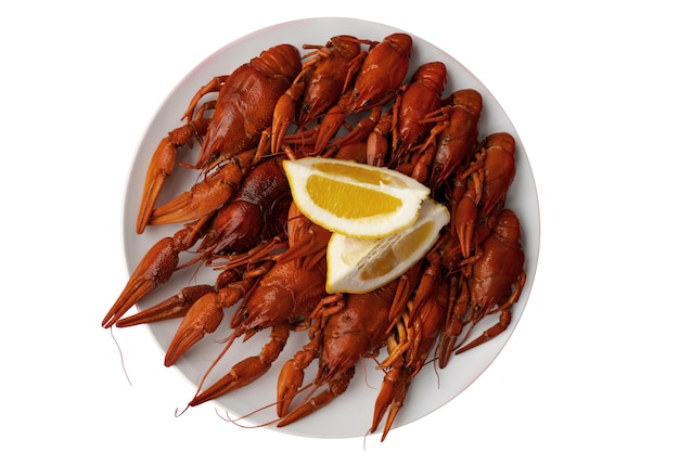 Free PSD view of cooked crawfish on plate