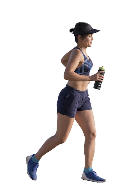 Free PSD view of female runner