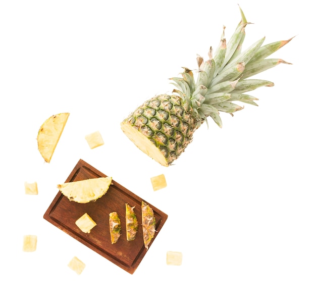 Free PSD view of fresh pineapple fruit