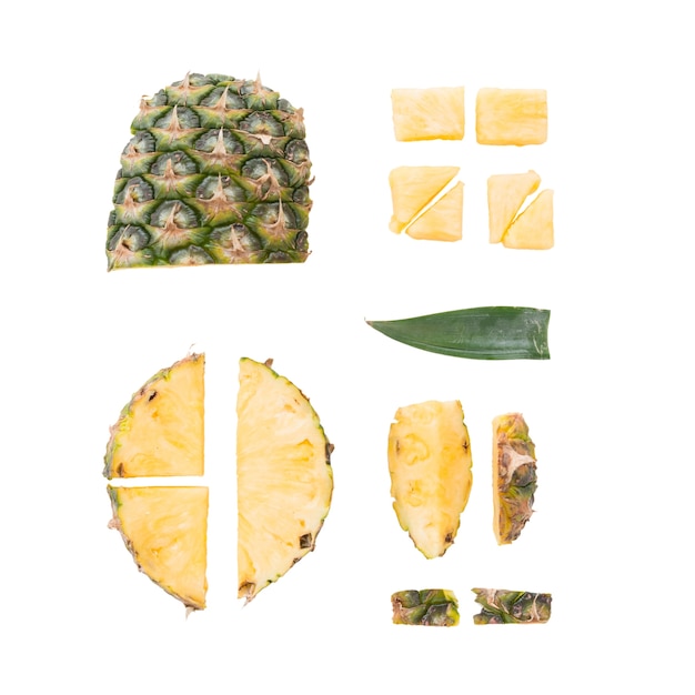 Free PSD view of fresh pineapple fruit