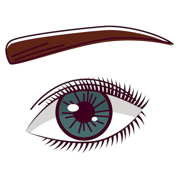 Free PSD view of hand drawn eye