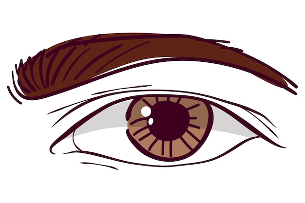 Free PSD view of hand drawn eye