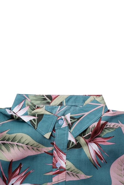 Free PSD view of hawaiian shirt with pattern