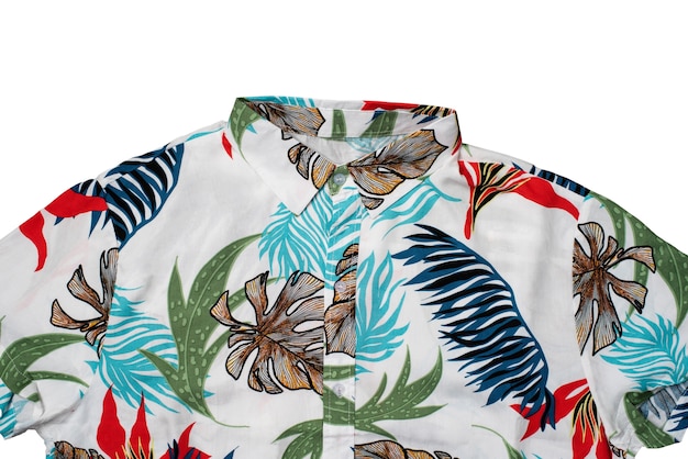 Free PSD view of hawaiian shirt with pattern