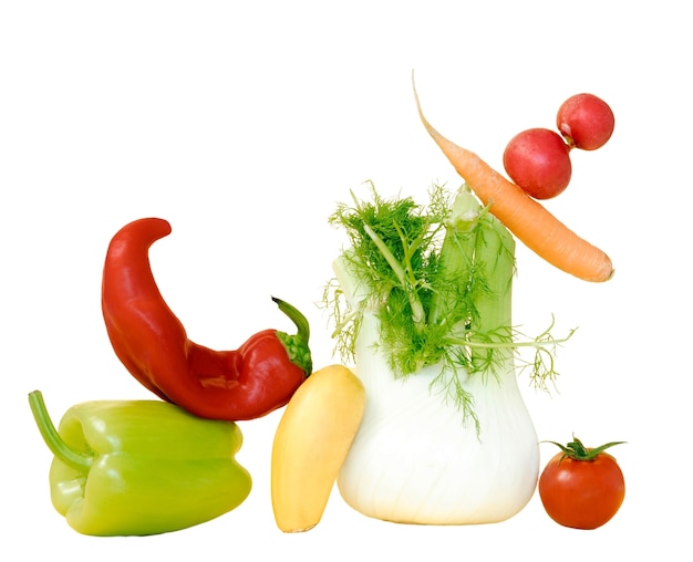 Free PSD view of healthy and fresh vegetables