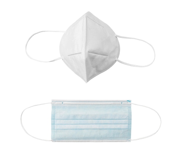 Free PSD view of medical face mask