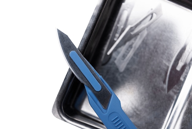 Free PSD view of medical or surgical scalpel