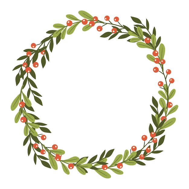 Free PSD view of round christmas frame