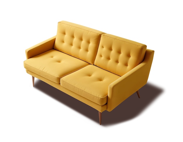 Free PSD view of sofa for interior design decor