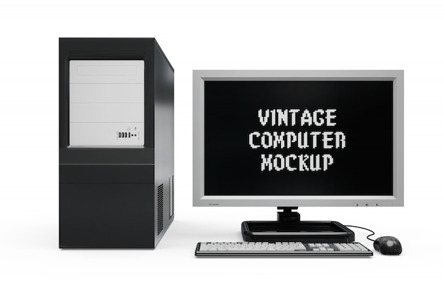 Vintage Computer Mock-up Isolated