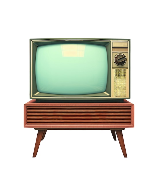 Free PSD vintage tv isolated