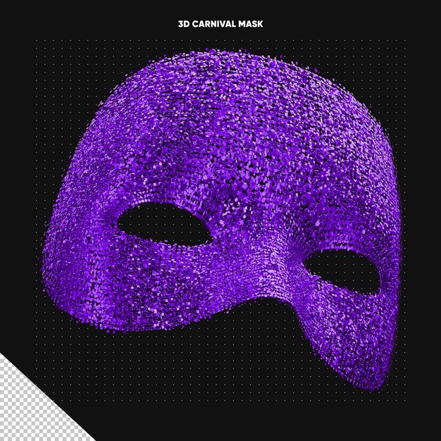 Violet glitter carnival mask