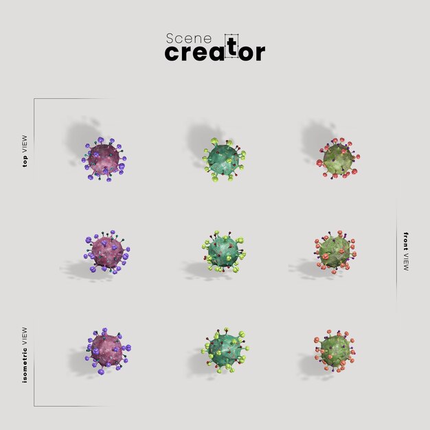 Viral bacteria scene creator mock-up