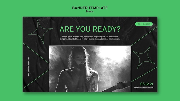 Free PSD virtual concert banner template