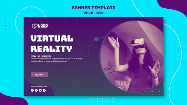 Free PSD virtual reality banner