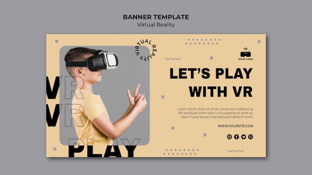 Free PSD virtual reality banner