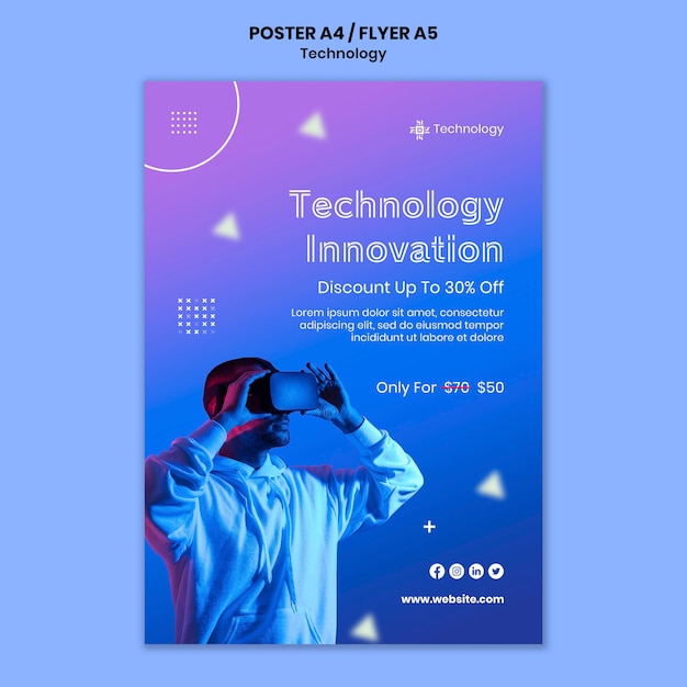 Virtual reality poster template