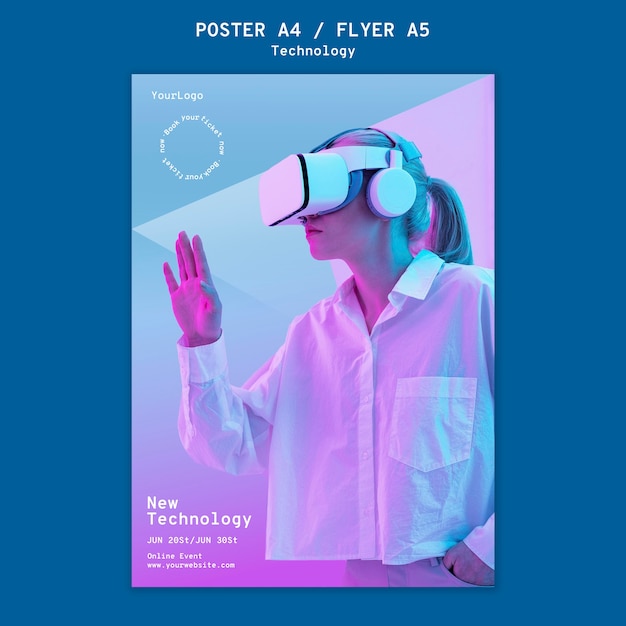 Free PSD virtual reality print template