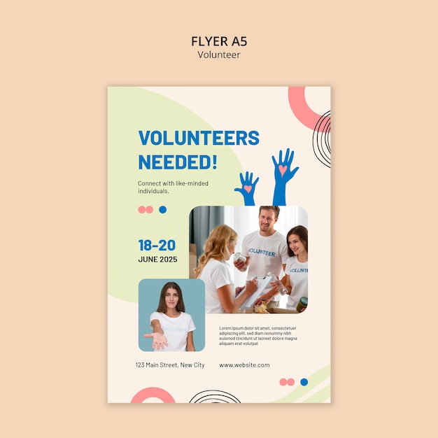 Free PSD volunteer community template