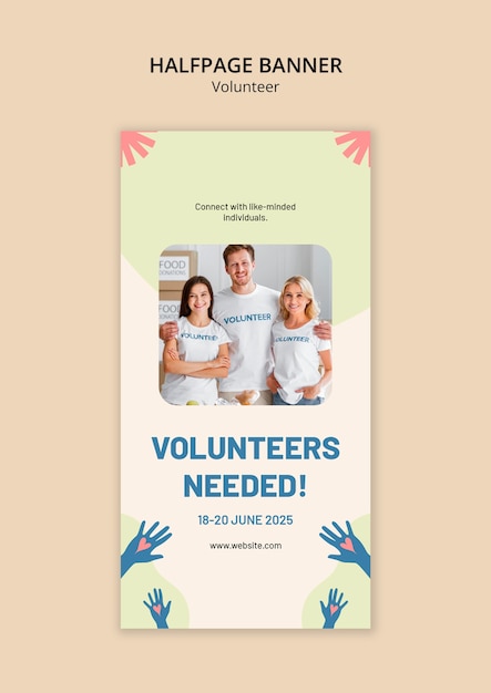 Free PSD volunteer community template