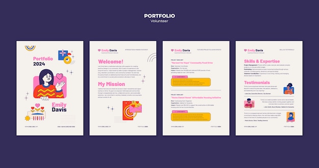 Free PSD volunteer template design