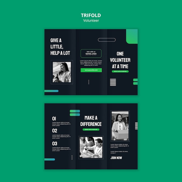 Free PSD volunteer template design