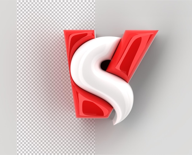 Free PSD vs versus sign 3d render company letter logo