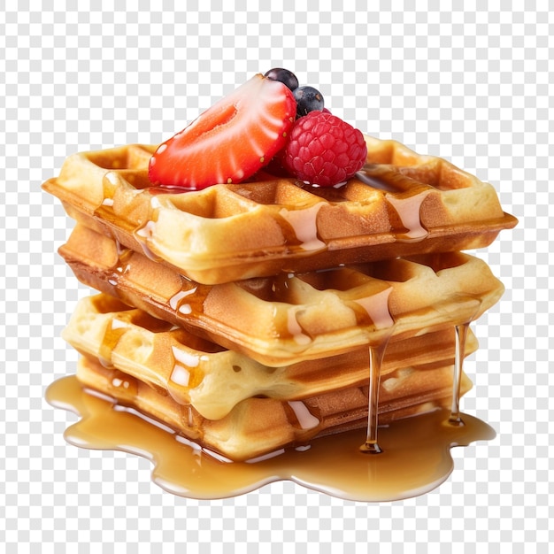 Free PSD waffles isolated on transparent background