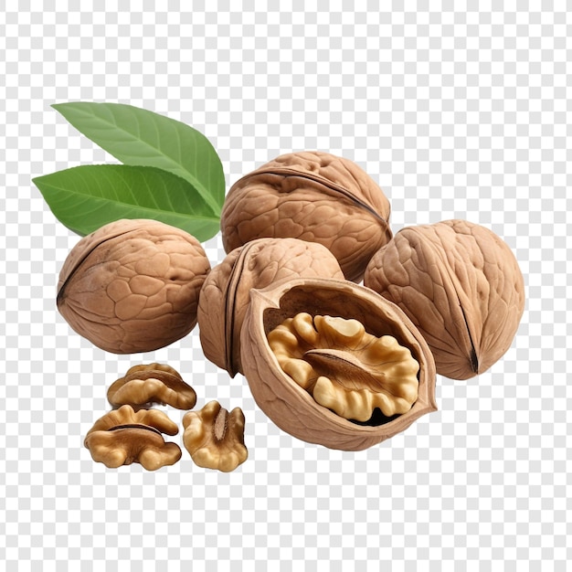 Walnuts isolated on transparent background