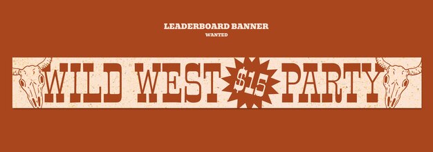 Wanted western poster template