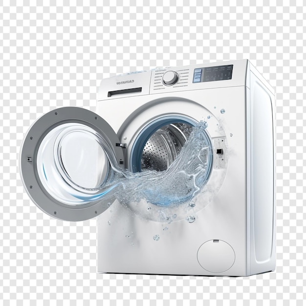 Free PSD washing machine isolated on transparent background