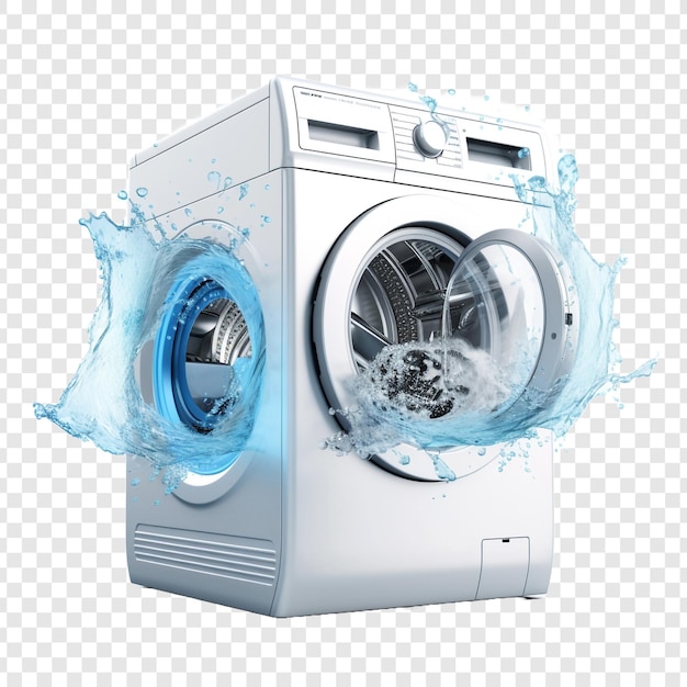 Washing machine isolated on transparent background