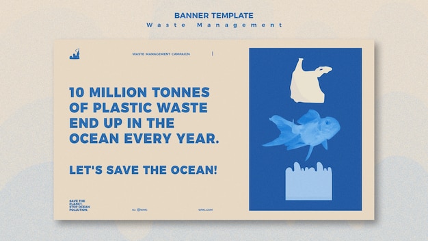 Free PSD waste management banner design template