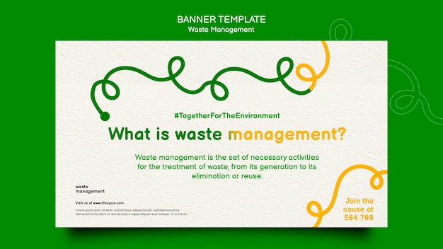 Free PSD waste management banner