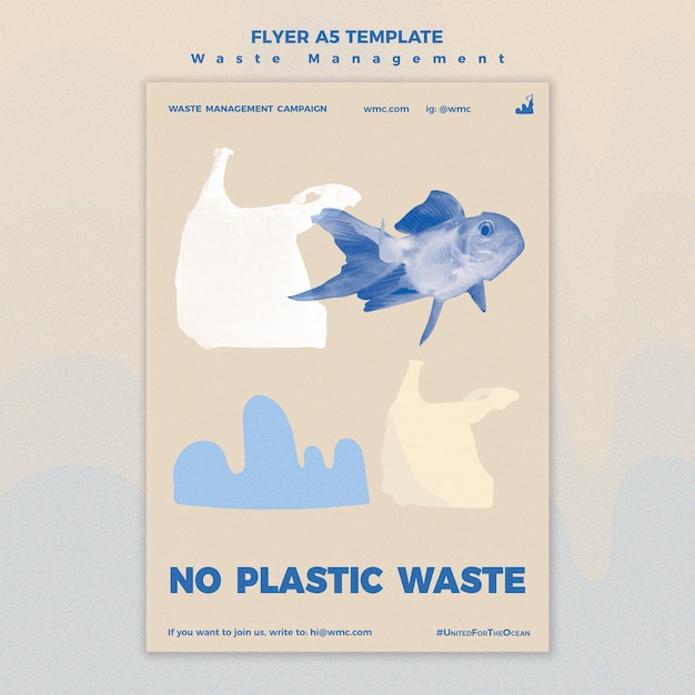 Free PSD waste management flyer template