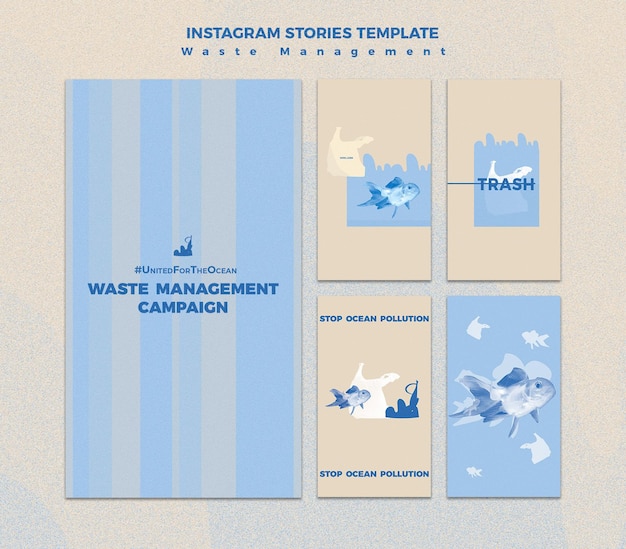 Free PSD waste management insta story template