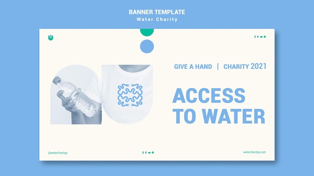 Free PSD water charity banner design template