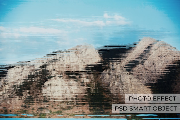 Free PSD water reflections photo effect