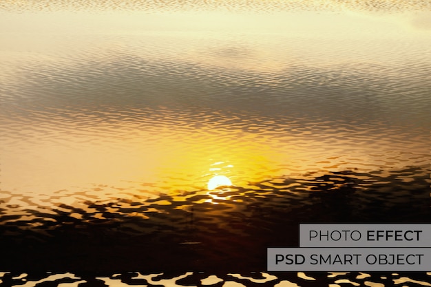 Free PSD water reflections photo effect