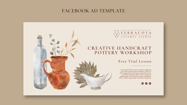 Free PSD watercolor art and craft template