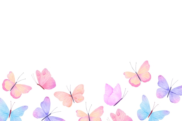 Free PSD watercolor butterfly  illustration