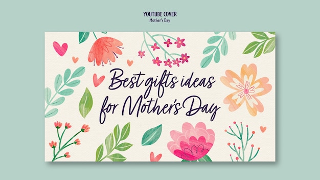 Watercolor mothers day youtube cover