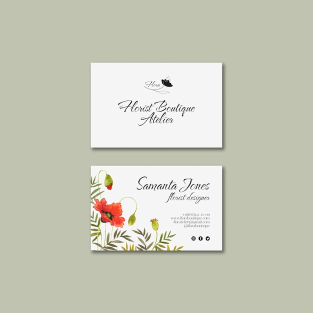 Watercolor nature template design