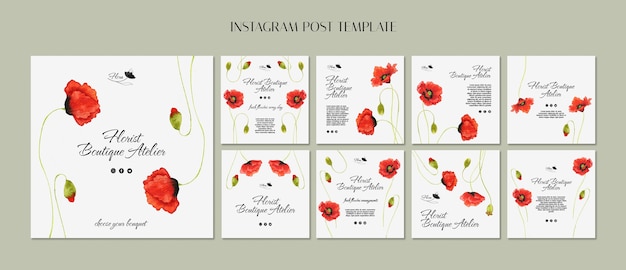 Free PSD watercolor nature template design