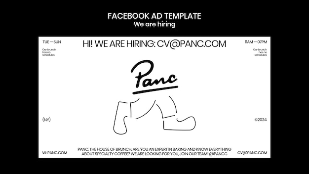 Free PSD we are hiring facebook template