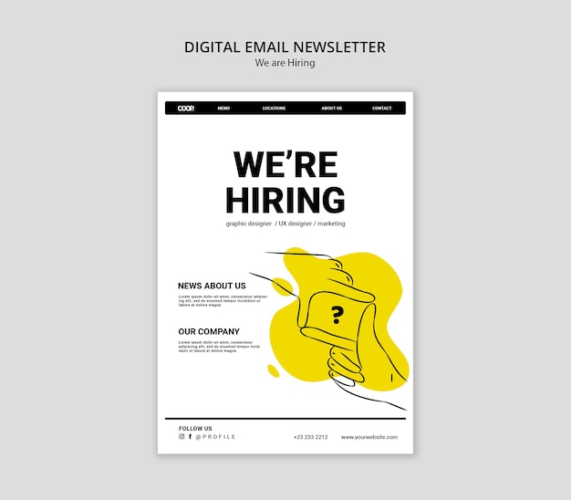 We are hiring newsletter template